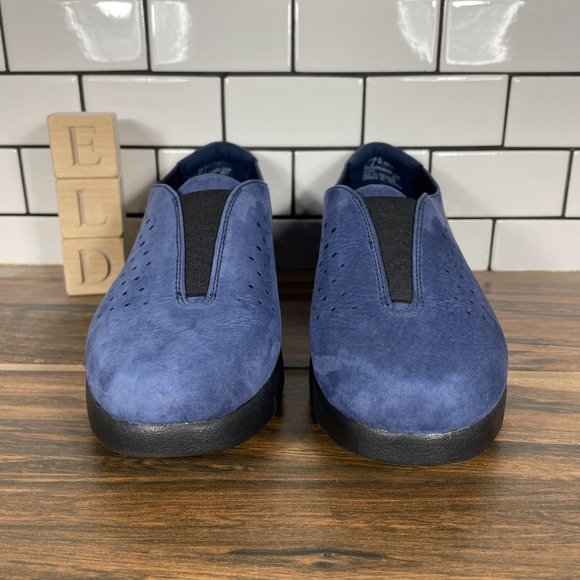 Clarks Daelyn Summit Women's Size 9 Shoes Blue Leather Comfort Wedge Loafer - Picture 2 of 12